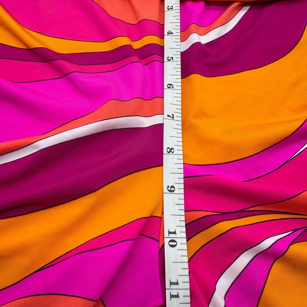 Trina Turk Vivid Vista Pink and Orange Wide Leg Cover up Pants, Size XL - Picture 7 of 12